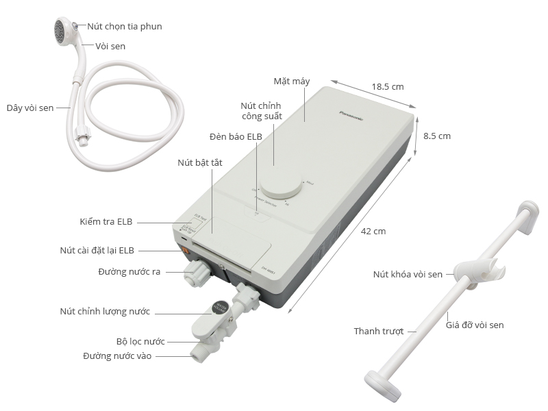 Máy nước nóng Panasonic DH-4RP1VW